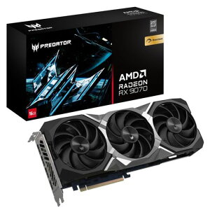PredatorRadeonRX9070OC2.7GHz�u�[�X�g�N���b�NPCIExpress5.0x16DisplayPort2.1x3HDMI2.1ax1������16GBGDDR6FrostBlade4.0