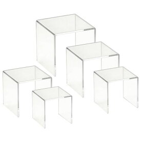 展示台 コの字型 アクリルディスプレイ アクリルステージ 3/5個セット あくりるスタンド 透明 あくりる製 フィギュア飾り コレクションケース 陳列台 スタンド あくりる台 コレクション …