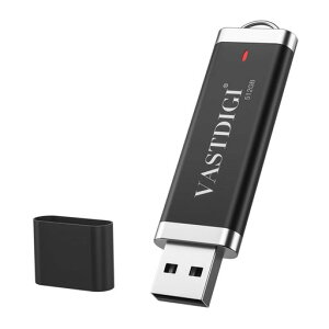 VASTDIGIUSB������512GBUSB2.0�n�C�X�s�[�h�L���b�v/�X�g���b�v�z�[���t��/LED�C���W�P�[�^�t��Windows7/8/9/10/11���T�|�[�g�e�ʕs�������ɓK������ʐ^/�r�f�I/���y/�t�@�C���̃o�b�N�A�b�t