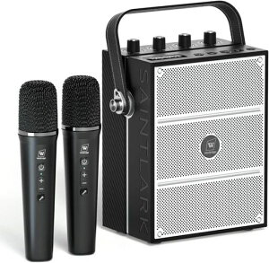 WWINBRIDGE拡声器ポータブルスピーカーハンドマイク2人同時使用大音量ハンズフリー拡声器PAシステムエコー/AUX/USB/microSD対応メガホンイベント/会議/指導/トレーニング/講座/学校行事などに…