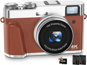 Oiadek4K�f�W�^���J�����I�[�g�t�H�[�J�X4800����fVlog�J�����f�W�J����U��␳���w�t�@�C���_�[���[�h�_�C����16�{�Y�[��LED���C�g�f�W�^����჌�t�R���p�N�g32GB�J�[�h�t���o�b�e���[2�c