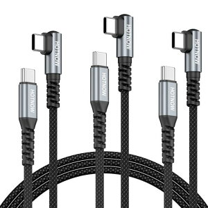 HOTNOW USB C to USB C �P�[�u�� L�� 1m 3�{�AC �^�P�[�u�� PD65W �}���[�d �f�[�^�]���݊�Type-C�f�o�C�X