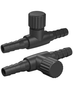 Pawfly10パック0.5CMIDエアラインチューブ用水族館エアコントロールバルブシングルウェイプラスチックエアフローコントローラーレギュレーター調整可能なブラックホースコネクターフィッ…