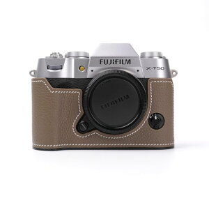 CLChandmade�Ή�Fuji�x�mX-T50��p�J�����P�[�X�J�����J�o�[�J�����o�b�O�{�v���w���v�{��+���^���x�[�X�v���[�g3-in-1�f�U�C��(Brown)