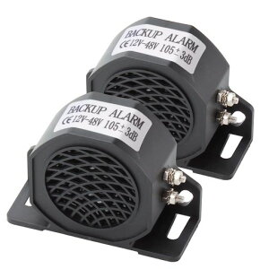 FARBIN車バックアップブザー12v/48V110プラスマイナス3Dbユニバーサル防水警告リバースアラーム死角に車ホーン重機反転スピーカー車/トラック用耐久性車の逆転ホーン駐車逆転注意2Pcs(車の…