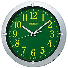 【中古】セイコー クロック 掛け時計 アナログ 集光樹脂文字板 銀色 メタリック KX618S SEIKO