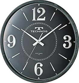 【中古】TECHNOS(テクノス) 置き時計・掛け時計 クロイシメ 直径33×5.1cm