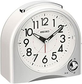 【中古】セイコー クロック 目覚まし時計 アナログ アラーム 白 パール KR503W SEIKO