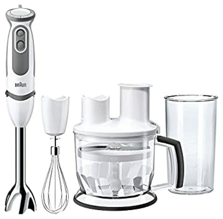ブラウン ハウスホールド マルチクイック5 ヴァリオ ハンドブレンダー1台5役 つぶす・混ぜる・泡立てる・きざむ・砕く ホワイト MQ5045 ブラウン  ハウスホールド マルチクイック5 ヴァリオ ハンドブレンダー 1台7役 つぶす・混ぜる・泡立てる・きざむ・スライス・せん切り ... 【中古】「非常に良い」ブラウン ハンドブレンダー マルチクイック5 ヴァリオ1台7役 つぶす・混ぜる・泡立てる・きざむ・スライス・せん切り・こねる ホワイト MQ5075