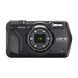 【中古】RICOH WG-6 ブラック 本格防水カメラ 20メートル防水 耐衝撃 防塵 耐寒 高画質2000万画素 4K動画対応 高性能GPS内蔵 水中専用マーメードモード搭