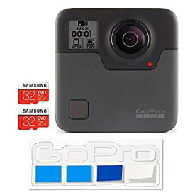 【中古】GoPro Fusion 360° カメラ MicroSDカード x 2枚 フルセット + GoPro公式限定ステッカー CHDHZ-103-FW2