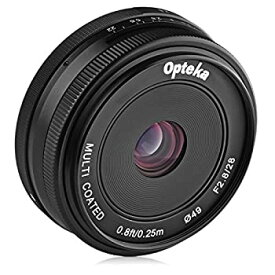 【中古】Opteka 28?mm f / 2.8手動フォーカスプライムHD MCレンズfor Fuji XマウントAPS - Cデジタルカメラ