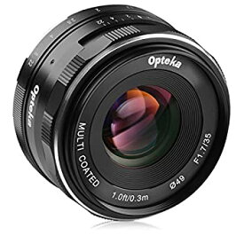 【中古】Opteka 35mm f / 1.7手動フォーカスプライムHD MCレンズfor Fuji XマウントAPS - Cデジタルカメラ
