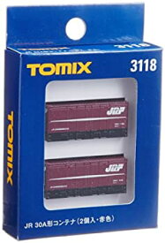 【中古】TOMIX Nゲージ 30A コンテナ 2個 赤色 3118 鉄道模型用品