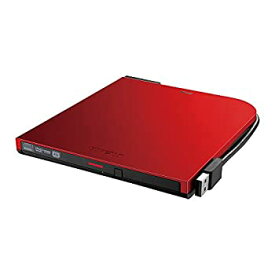 【中古】BUFFALO ポータブルDVDドライブ バスパワー不足時も安心「給電ケーブル」付き 国内メーカー USB2.0 レッド DVSM-PT58U2V-RDD