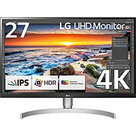 【中古】LG モニター ディスプレイ 27UK850-W 27インチ/4K/HDR対応/IPS非光沢/USB-Type-C、HDMI×2、DisplayPort/スピーカー搭載/FreeSync、高さ調節、ピ