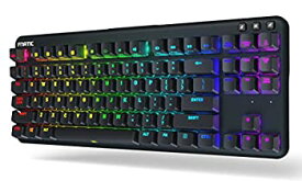 【中古】Fnatic miniSTREAK プロゲーミングメカニカルキーボード 英字配列 Cherry MX 茶軸 マルチカラーRGB PUレザーパームレスト付属