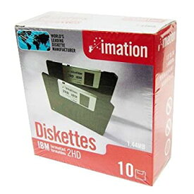 【中古】イメーション 3.5インチフロッピーディスク DOS/Vフォーマット 10枚入 紙箱×1 US仕様品 MF2HD10P(IBM)-O