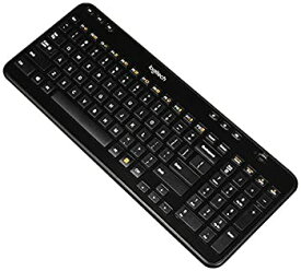 【中古】Logitech ワイヤレス キーボード K360 グロッシーブラック Glossy Black(US配列)