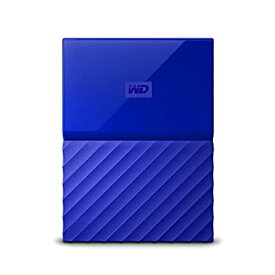 【中古】WD HDD ポータブル ハードディスク 4TB USB3.0 ブルー 暗号化 パスワード保護 My Passport WDBYFT0040BBL-WESN