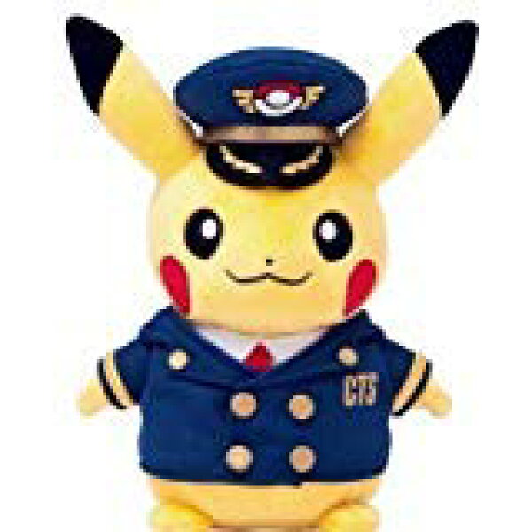 【中古】ぬいぐるみ　パイロットピカチュウ　ポケモンセンター新千歳空港限定