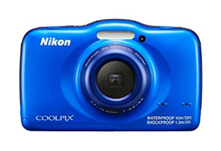 楽天市場】【中古】Nikon デジタルカメラ S32 防水 1300万画素 ブルー 