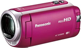 【中古】パナソニック HDビデオカメラ W580M 32GB サブカメラ搭載 高倍率90倍ズーム ピンク HC-W580M-P