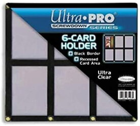 【中古】Ultra Pro UPSCR6CD Screwdown - Black & Clear Frame - 6-Card Black Holder