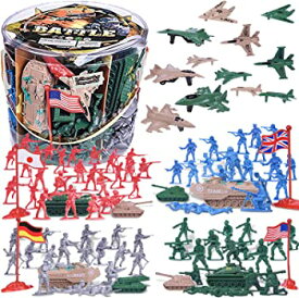 【中古】(未使用品)Action Figures Army Men Soldier Bucket Playset with Tanks Planes Flags & More!