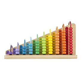 【中古】Melissa & Doug追加＆減算Abacus教育玩具55カラフルビーズと頑丈な木製Construction