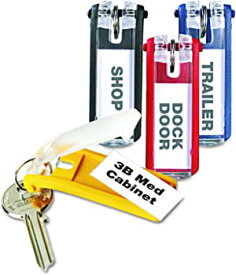 【中古】(未使用品)Key Tags for Locking Key Cabinets, Plastic, 1 1/8 x 2 3/4, Assorted, 24/Pack (並行輸入品)