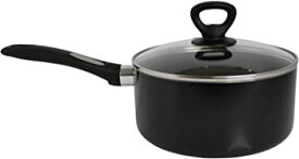 【中古】Mirro A79723 Get A Grip Aluminum Nonstick Sauce Pan with Glass Lid Cover Cookware, 2-Quart, Black by Mirro [並行輸入品]