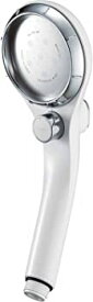 【中古】SANEI アジャストシャワーヘッド 手元ボタンで勢い調節と一時止水 節水効果 シルバー PS3032-80XA-SVP