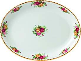 【中古】Royal Albert 40028795 Old Country Roses Oval Platter, 33cm, White