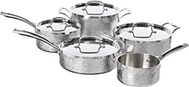 【中古】Cuisinart htp-9?HammeredコレクションCookware Set、M、ステンレススチール