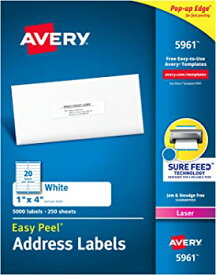 【中古】(未使用品)Easy Peel Laser Address Labels, 1 x 4, White, 5000/Box (並行輸入品)