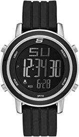 【中古】Skechers Watch SR6012 Westport, Digital Display, Chronograph, Date Function, Alarm, Backlight Display, Black Silicone Band, Black