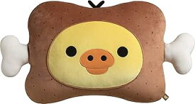 【中古】(非常に良い)サンエックス リラックマ スーパーもーちもちクッション (キイロイトリ 縄文) ※肉ver