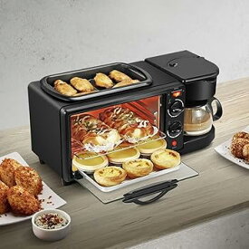 【中古】フォーインワン小型朝食マシン家庭用多機能トースターレトロトースター調理電気オーブン電気オーブン電気スマート電子レンジ健康ポットサンドイ