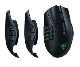 【中古】(非常に良い)Razer レイザー Naga V2 Pro ゲーミングマウス ワイヤレス 無線 最大19+1ボタン 多ボタン 多ボタンマウス サイドボタンを2/6/12ボタンに付け替え