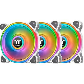 【中古】Thermaltake Riing Quad PLUS 12 RGB White 3本セット PCケースファン ファンサイズ:120mm CL-F100-PL12SW-A FN1385