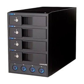 【中古】センチュリー 独立電源スイッチ搭載　eSATA接続x4HDDケース 「裸族のカプセルホテル eSATA x4」 CRCH35E4IS