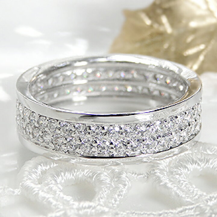 楽天市場】pt900【1.0ct】ダイヤモンド フルエタニティリング【送料  