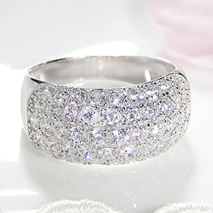 楽天市場】Pt900 2.0ct 豪華 ダイヤモンド パヴェ エタニティ リング 