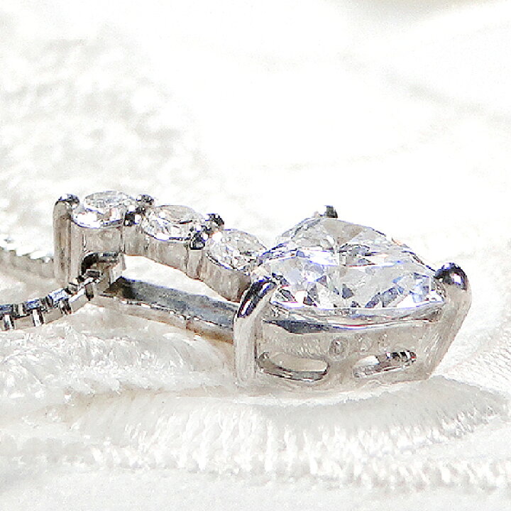 楽天市場】Pt900【1.10ct】ハートシェイプ ダイヤモンド ペンダント 