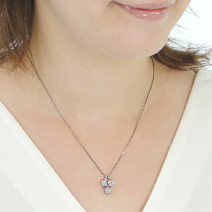 楽天市場】Pt900【0.5ct】2WAY ダイヤモンド ネックレスジュエリー 