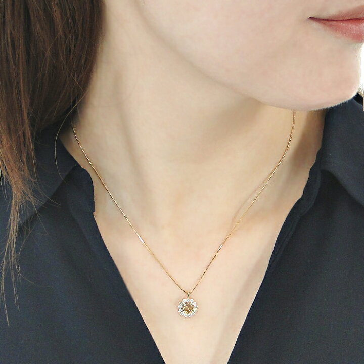 楽天市場】K18YG【1.00ct】ブラウンダイヤモンド ネックレスゴールド  