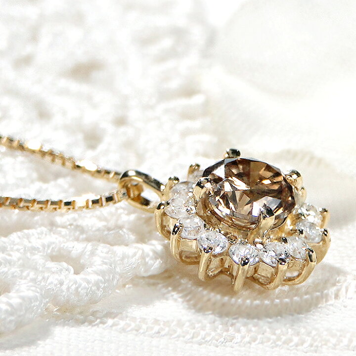 楽天市場】K18YG【1.00ct】ブラウンダイヤモンド ネックレスゴールド  