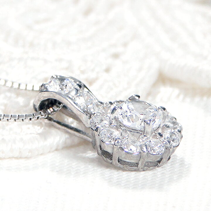 楽天市場】Pt900【0.5ct】フラワー ダイヤモンド ペンダントプラチナ 