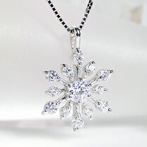 楽天市場】雪 結晶 ネックレス ダイヤモンドの通販